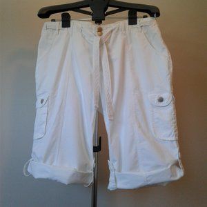 Lady Hathaway White Cargo Shorts Size 16